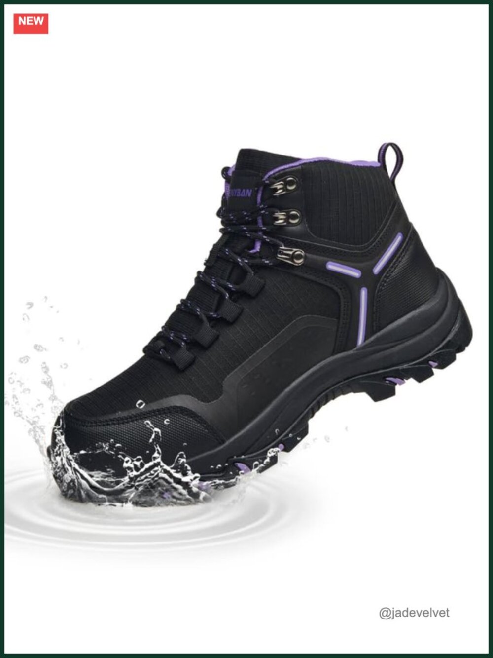 Waterproof Wide Toe Box Hiking Boots for Women Ankle Lace Up